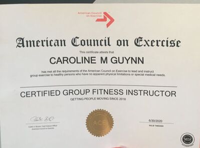 My Group Fitness Certification!